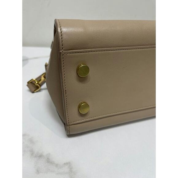 YSL Monogramme SL Beige Leather Bag - Saint Laurent Designer Handbag - Picture 4 of 9